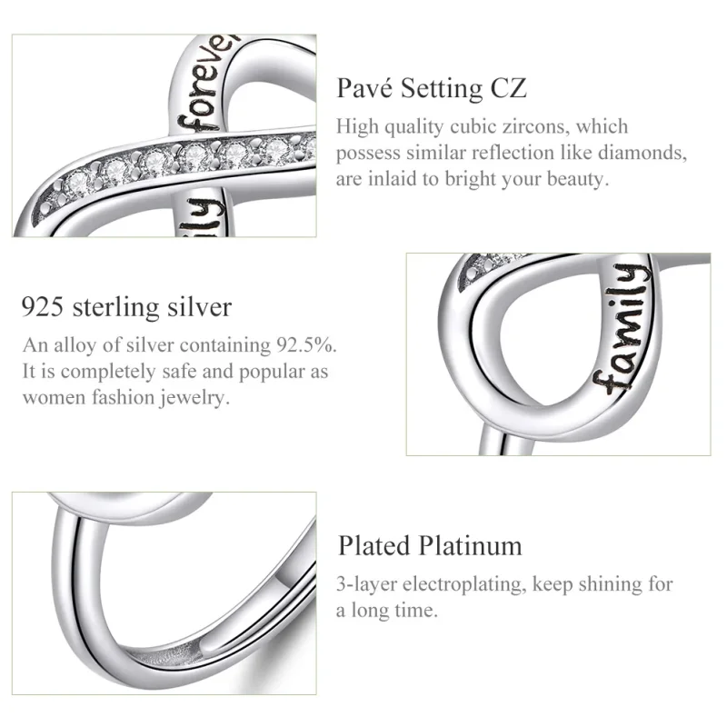 (immagine per) Parure di gioielli tipo Pandora Amore infinito - SET010 - Visualizza 6