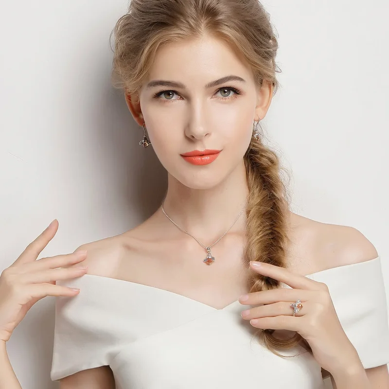 (immagine per) Parure di gioielli tipo Pandora Ape - SET006 - Visualizza 2