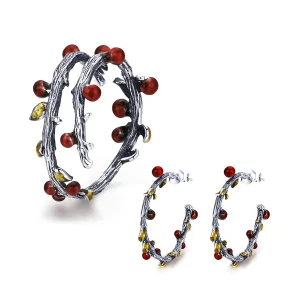 Parure di gioielli tipo Pandora Colore dell'autunno - SET005 (immagine per) Parure di gioielli tipo Pandora Colore dell'autunno - SET005