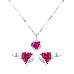 Parure di gioielli tipo Pandora Cuori guardiani - SET008 (immagine per) Parure di gioielli tipo Pandora Cuori guardiani - SET008