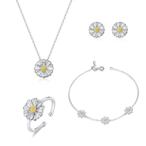 (immagine per) Parure di gioielli tipo Pandora Fiori Margherita - SET001
