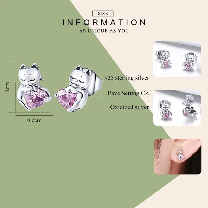 (immagine per) Parure di gioielli tipo Pandora Gatto adorabile - SET002 - Visualizza 6