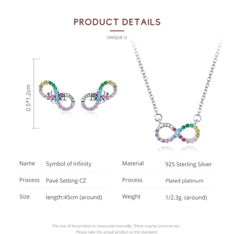 (immagine per) Parure di gioielli tipo Pandora Infinito - SET021 - Visualizza 3