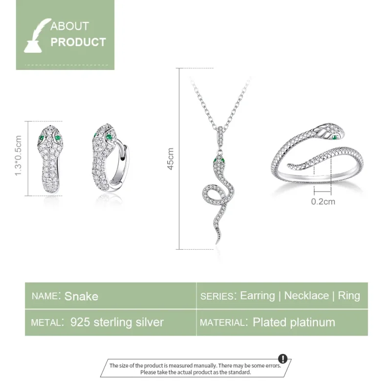 (immagine per) Parure di gioielli tipo Pandora Serpenti - SET020 - Visualizza 5