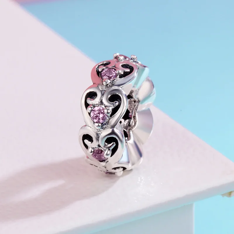 (immagine per) Distanziatore tipo Pandora A forma di cuore - SCC339 - Visualizza 3