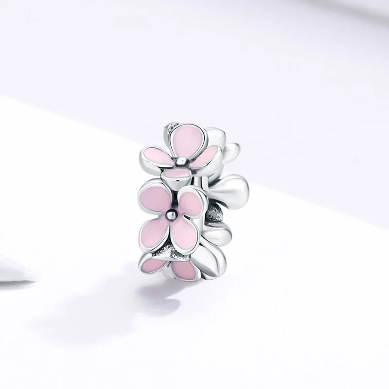 (immagine per) Distanziatore tipo Pandora Fiore rosa - SCC1484 - Visualizza 2