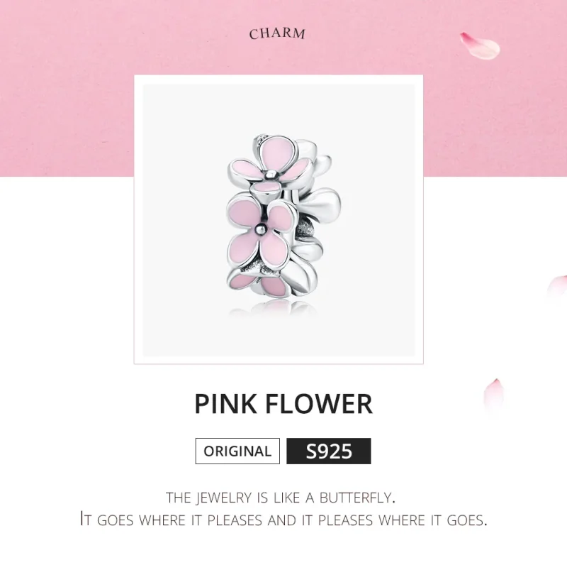 (immagine per) Distanziatore tipo Pandora Fiore rosa - SCC1484 - Visualizza 5