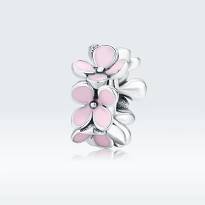 (immagine per) Distanziatore tipo Pandora Fiore rosa - SCC1484