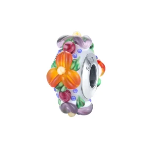(immagine per) Distanziatore tipo Pandora Fiori colorati - SCC1720