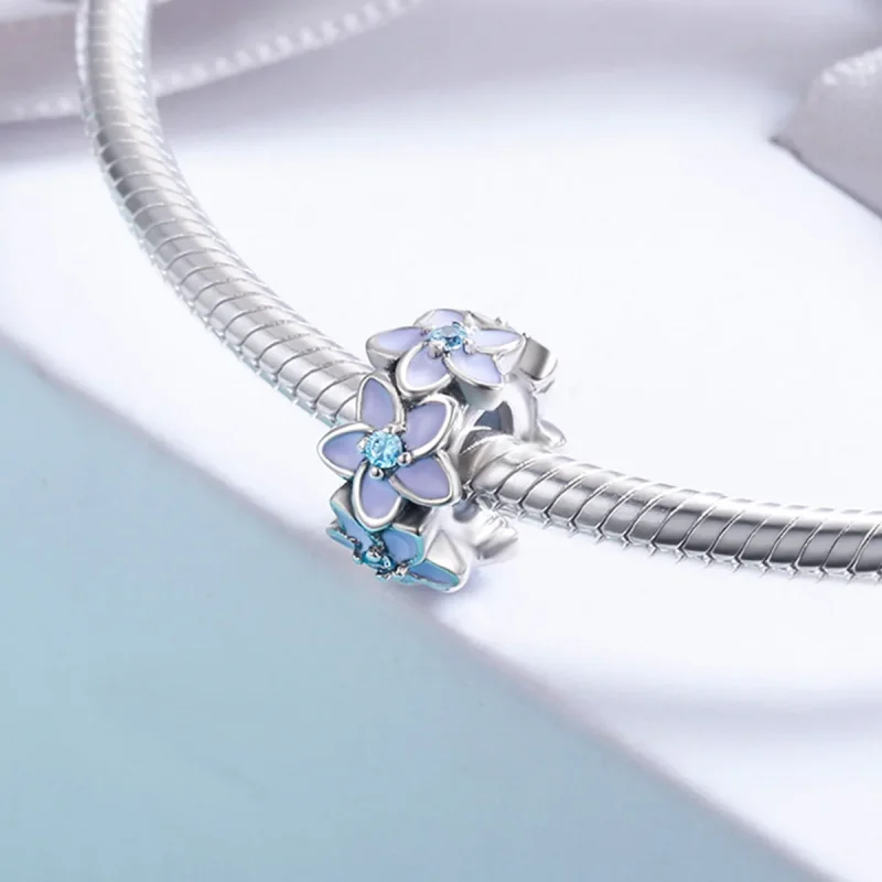 (immagine per) Distanziatore tipo Pandora Fiori viola - SCC601 - Visualizza 4