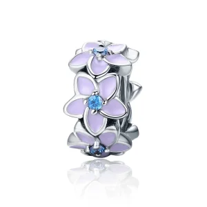 (immagine per) Distanziatore tipo Pandora Fiori viola - SCC601