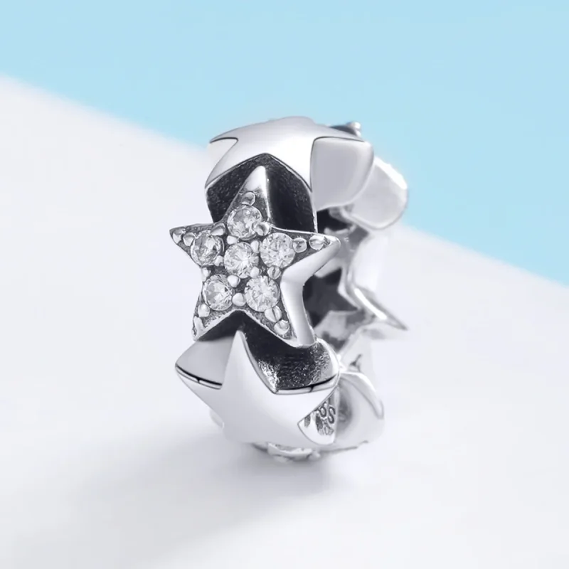 (immagine per) Distanziatore tipo Pandora Piccole Stelle - SCC929 - Visualizza 2