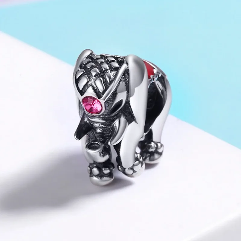 (immagine per) Distanziatore tipo Pandora Simpatico cucciolo di elefante - SCC321 - Visualizza 3