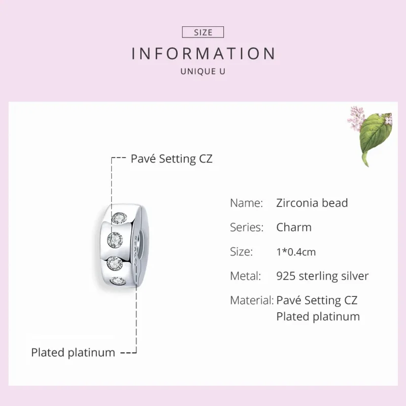 (immagine per) Distanziatore tipo Pandora Zirconia - BSC165 - Visualizza 7