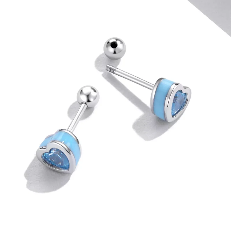 (immagine per) Orecchini a Lobo tipo Pandora Amore semplice - SCE1352-LB - Visualizza 4
