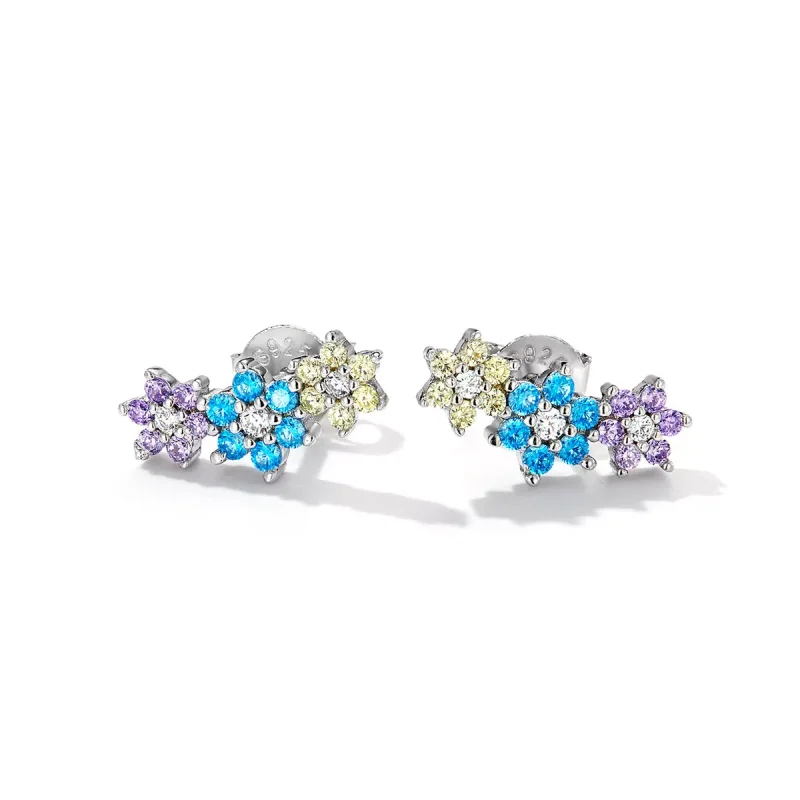 (immagine per) Orecchini a Lobo tipo Pandora Brillare Fiori - BSE593 - Visualizza 2