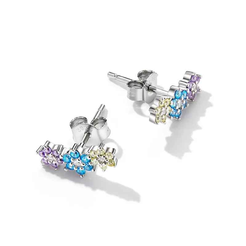 (immagine per) Orecchini a Lobo tipo Pandora Brillare Fiori - BSE593 - Visualizza 4