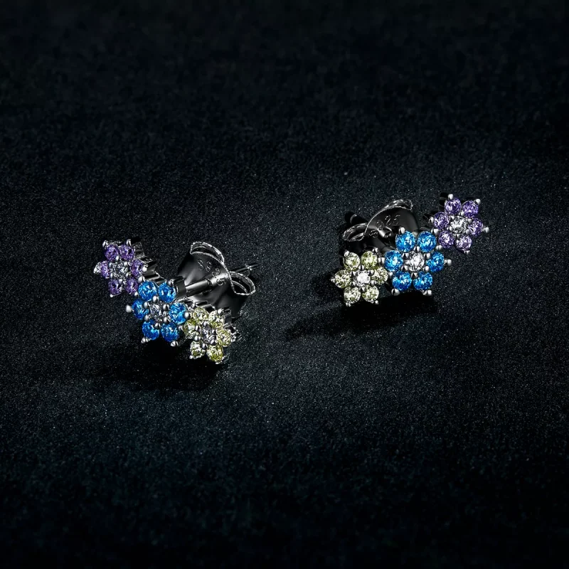 (immagine per) Orecchini a Lobo tipo Pandora Brillare Fiori - BSE593 - Visualizza 5