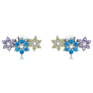 (immagine per) Orecchini a Lobo tipo Pandora Brillare Fiori - BSE593