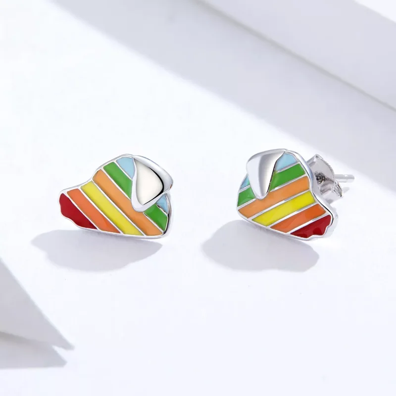 (immagine per) Orecchini a Lobo tipo Pandora Cane arcobaleno - SCE825 - Visualizza 3