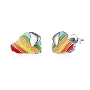 (immagine per) Orecchini a Lobo tipo Pandora Cane arcobaleno - SCE825