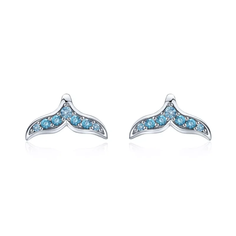 (immagine per) Orecchini a Lobo tipo Pandora Coda di pesce blu - BSE058