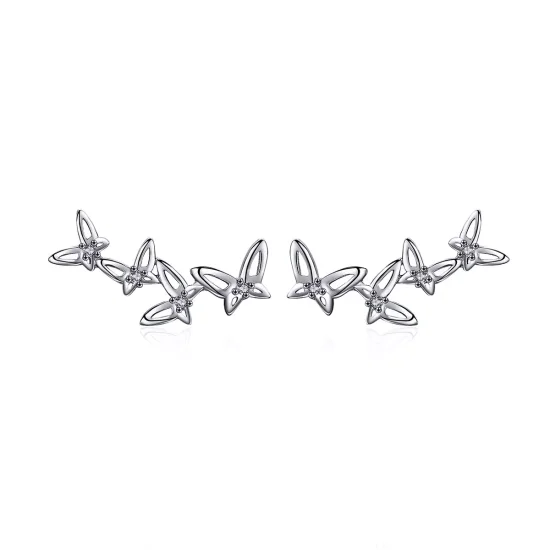 (immagine per) Orecchini a Lobo tipo Pandora Elegante danza delle farfalle - BSE056