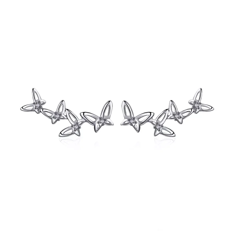 (immagine per) Orecchini a Lobo tipo Pandora Elegante danza delle farfalle - BSE056