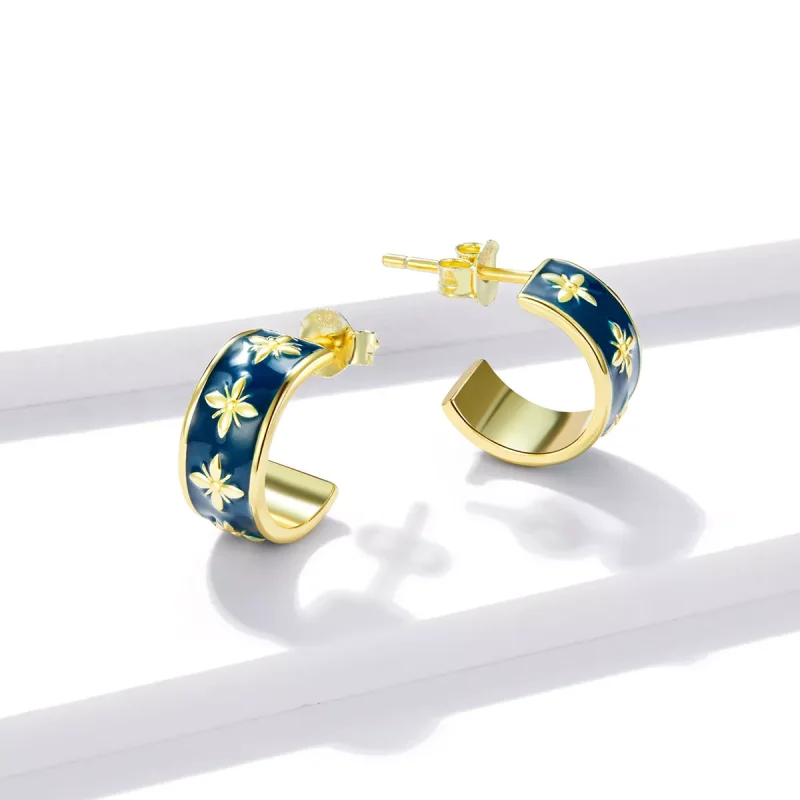 (immagine per) Orecchini a Lobo tipo Pandora Elegante orchidea - BSE428 - Visualizza 4