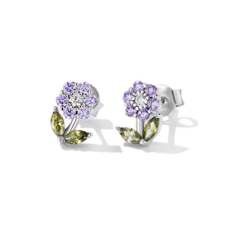 (immagine per) Orecchini a Lobo tipo Pandora Fiori delicati - BSE592-VT - Visualizza 2