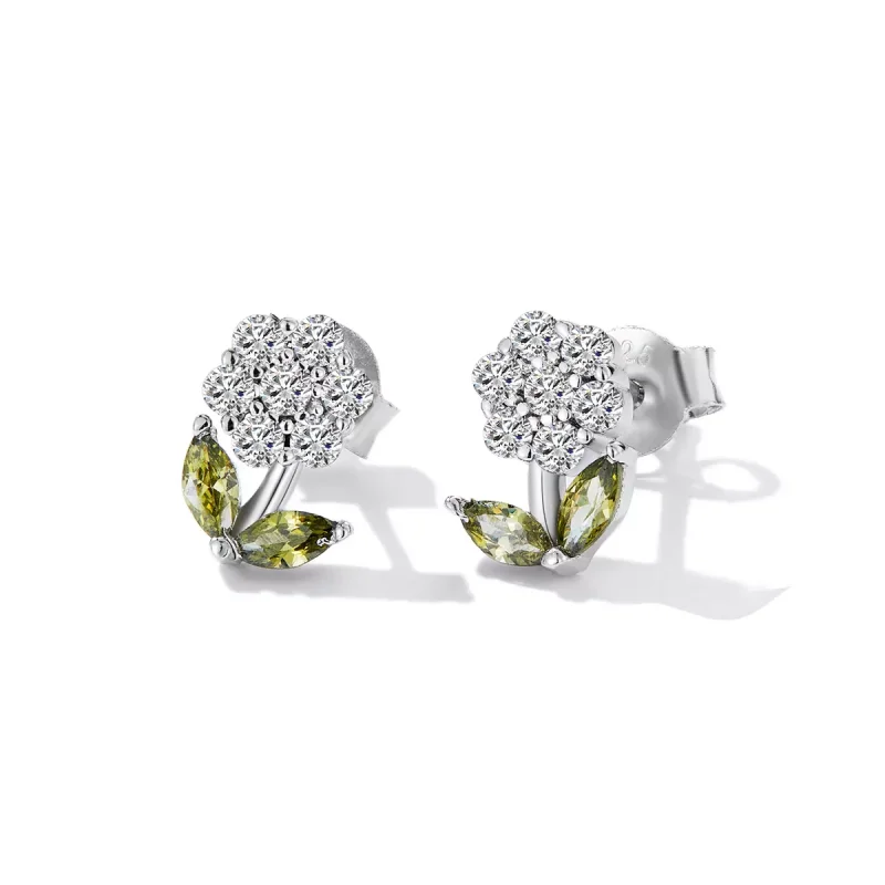 (immagine per) Orecchini a Lobo tipo Pandora Fiori delicati - BSE592-WH - Visualizza 2