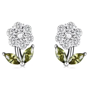 (immagine per) Orecchini a Lobo tipo Pandora Fiori delicati - BSE592-WH
