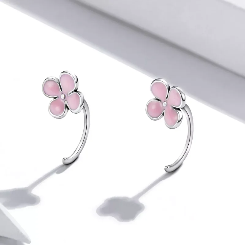 (immagine per) Orecchini a Lobo tipo Pandora Fiori rosa - SCE1286 - Visualizza 2