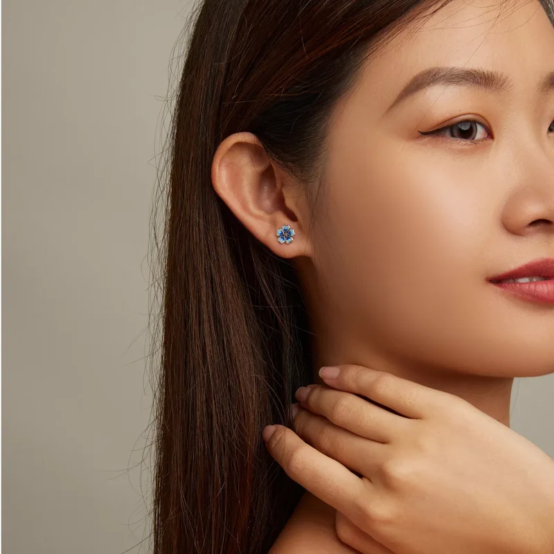 (immagine per) Orecchini a Lobo tipo Pandora Fiori - SCE1513 - Visualizza 7