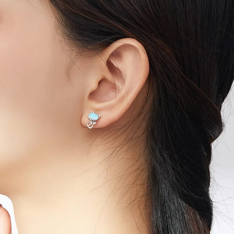 (immagine per) Orecchini a Lobo tipo Pandora Gatto carino opale - SCE828 - Visualizza 7
