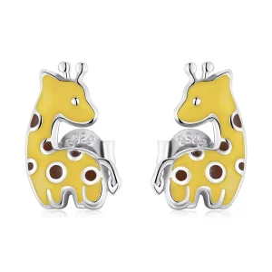(immagine per) Orecchini a Lobo tipo Pandora Giraffa - BSE586