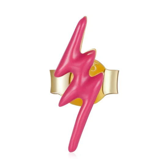 (immagine per) Orecchini a Lobo tipo Pandora Lampo rosa - SCE1236