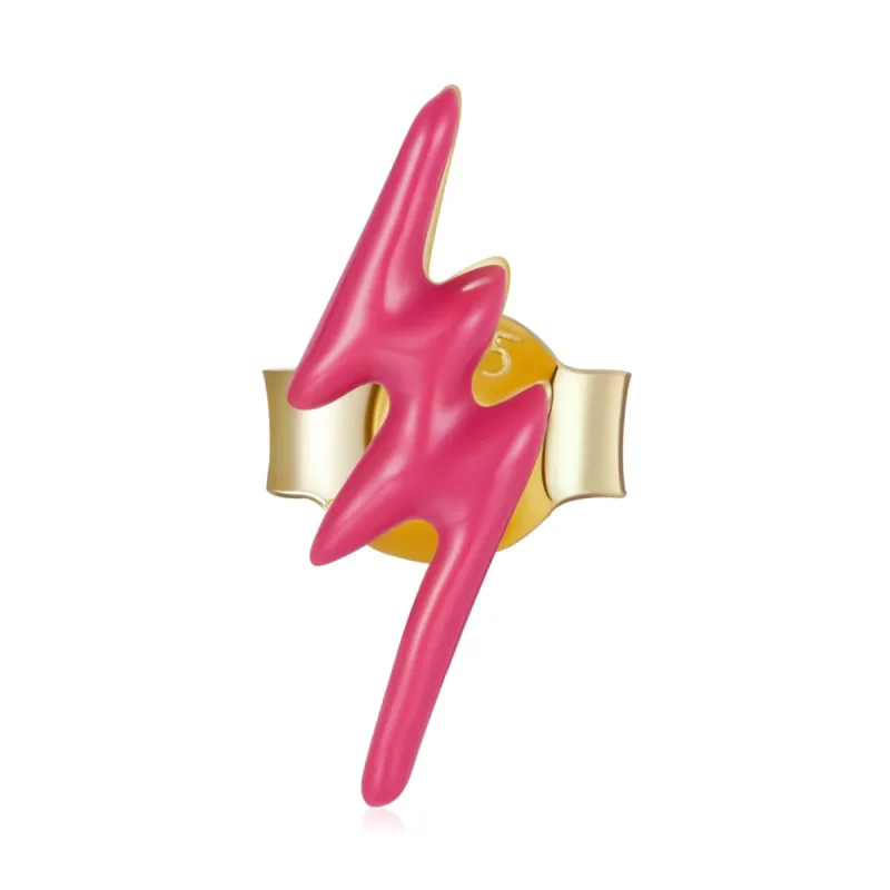 (immagine per) Orecchini a Lobo tipo Pandora Lampo rosa - SCE1236