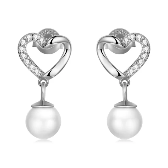 (immagine per) Orecchini a Lobo tipo Pandora Love Shell Beads-Elegante - BSE552