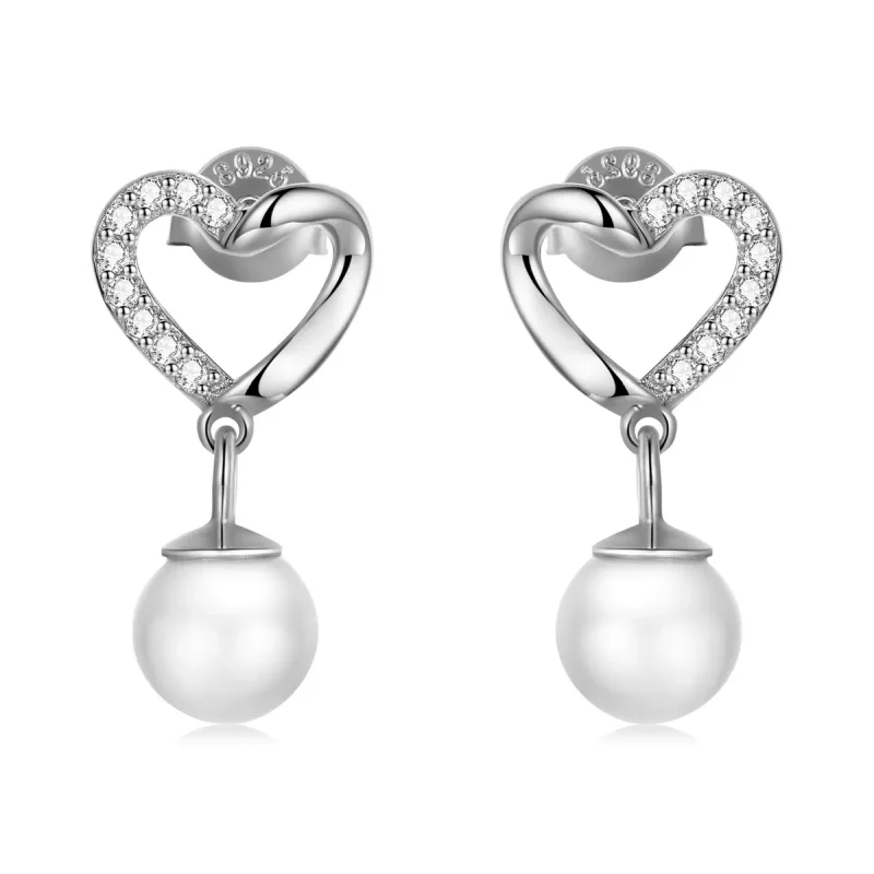 (immagine per) Orecchini a Lobo tipo Pandora Love Shell Beads-Elegante - BSE552