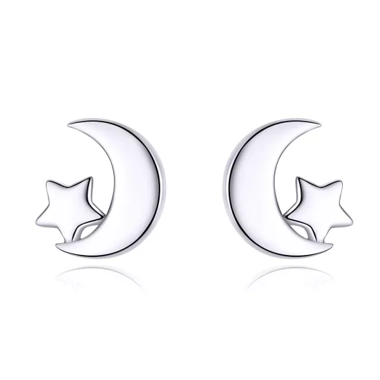 (immagine per) Orecchini a Lobo tipo Pandora Luna e Stelle - SCE726