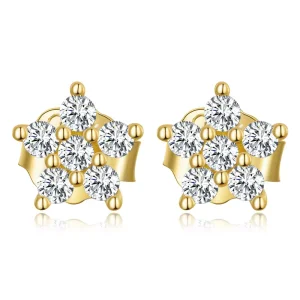 (immagine per) Orecchini a Lobo tipo Pandora Mini Fiore - BSE598-B