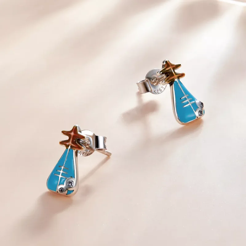 (immagine per) Orecchini a Lobo tipo Pandora Mini Liuto - SCE1216 - Visualizza 2