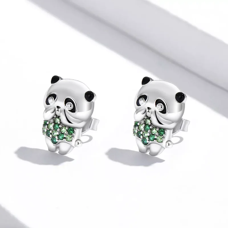 (immagine per) Orecchini a Lobo tipo Pandora Mini panda - SCE1370 - Visualizza 2