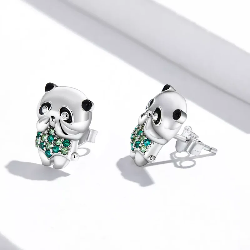 (immagine per) Orecchini a Lobo tipo Pandora Mini panda - SCE1370 - Visualizza 3