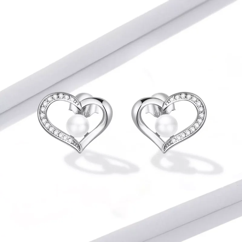 (immagine per) Orecchini a Lobo tipo Pandora Perline Love Shell - Semplice - BSE550-A - Visualizza 2