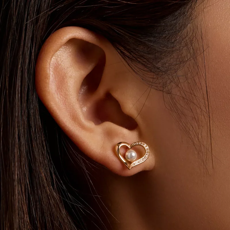 (immagine per) Orecchini a Lobo tipo Pandora Perline Love Shell - Semplice - BSE550-B - Visualizza 4