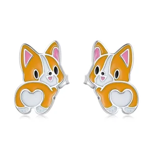 (immagine per) Orecchini a Lobo tipo Pandora Simpatico Corgi - SCE1281