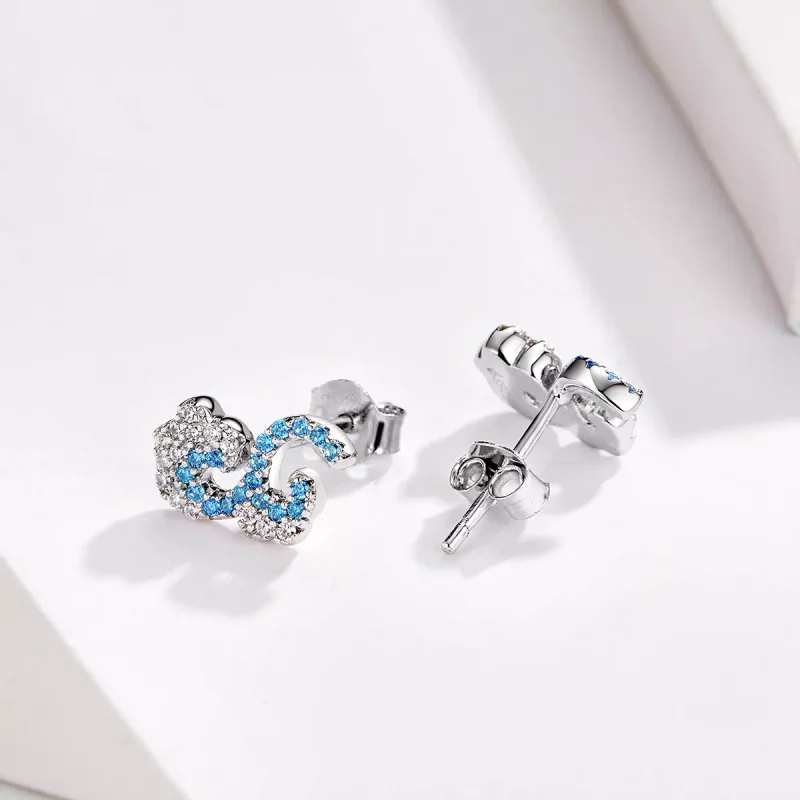 (immagine per) Orecchini a Lobo tipo Pandora Spruzzo estivo - BSE121 - Visualizza 2