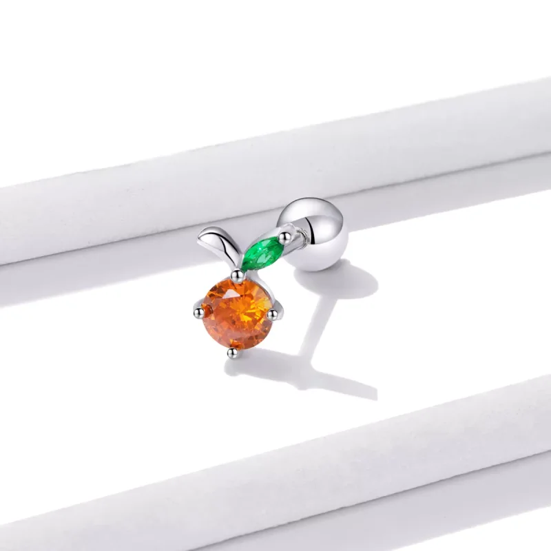 (immagine per) Orecchini a Lobo tipo Pandora Summer Sweetheart - Arancione - BSE493 - Visualizza 2